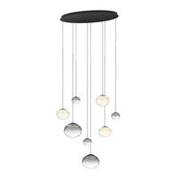 LED-HÄNGELEUCHTE 96/50/180 cm    - Senfgelb/Schwarz, Basics, Glas/Metall (96/50/180cm) - Eglo