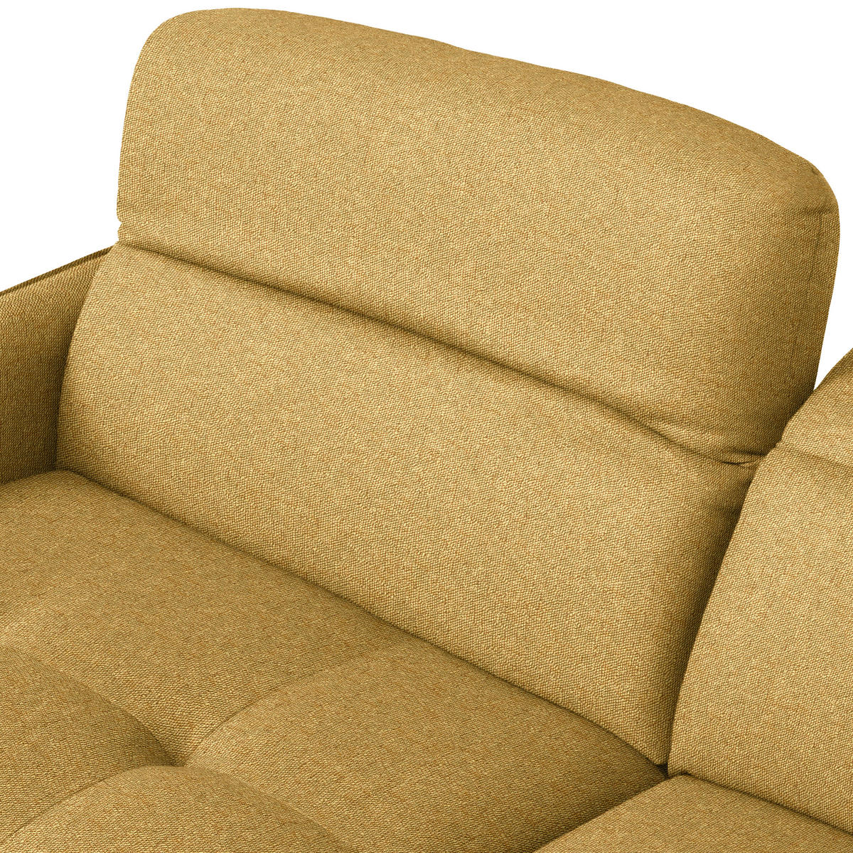 ECKSOFA Flachgewebe Currygelb  - Currygelb/Schwarz, Design, Textil/Metall (175/246cm) - Celina