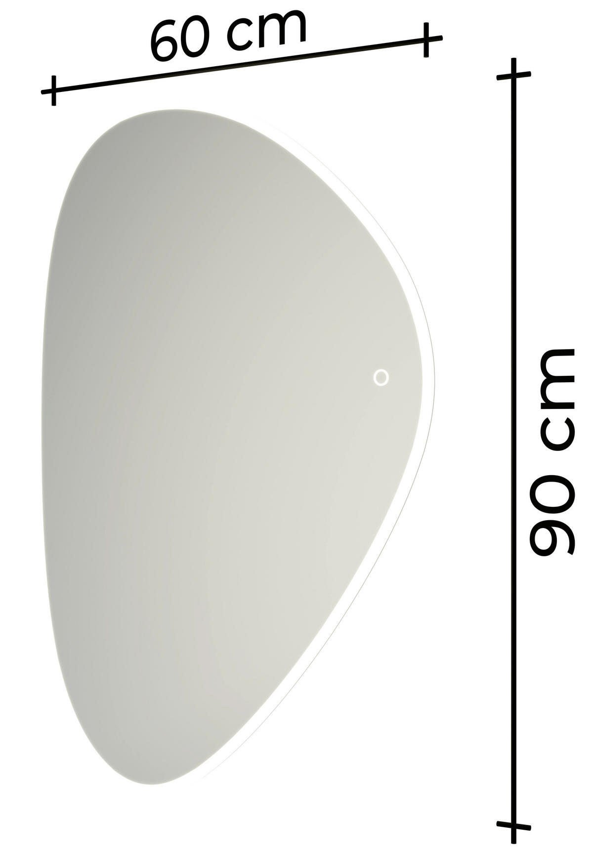 BADEZIMMERSPIEGEL 90/60/2,4 cm  - MODERN, Glas (90/60/2,4cm) - Celina Home