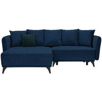 ECKSOFA in Chenille Blau  172/255 cm  - Blau/Dunkelgrün, LIFESTYLE, Textil/Metall (172/255cm) - Carryhome