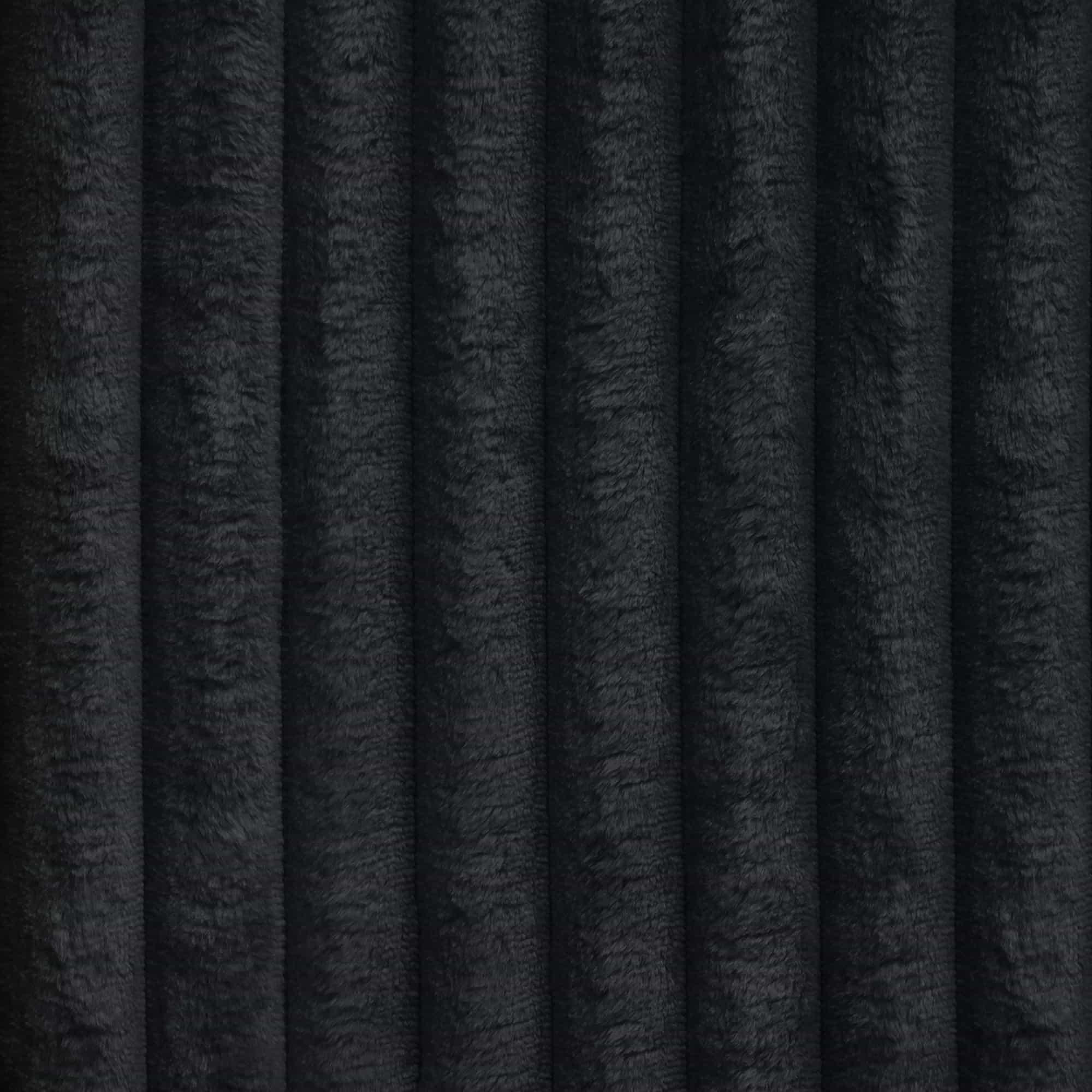 ECKSOFA Schwarz Cord  - Schwarz, Design, Kunststoff/Textil (163/332cm) - Stylife