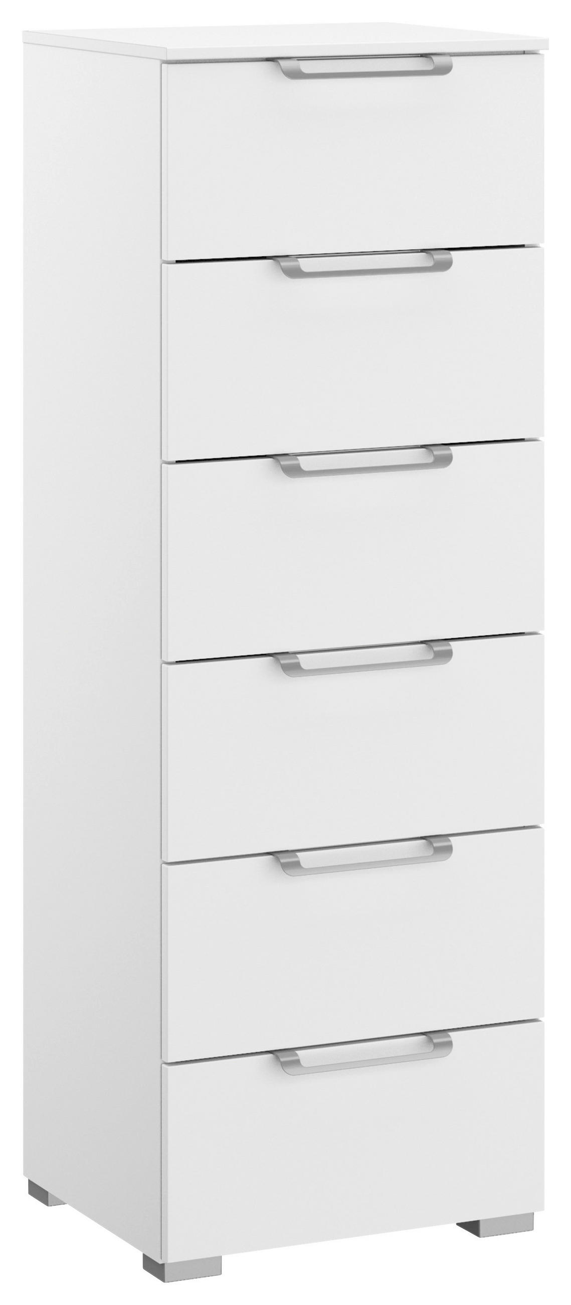 KOMMODE 40/119/42 cm Weiss  - Weiss/Silberfarben, Design, Holzwerkstoff/Kunststoff (40/119/42cm) - Novel