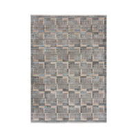WEBTEPPICH 80/155 cm EVELYN BLOCKS Grau  - Grau, KONVENTIONELL, Kunststoff/Textil (80/155cm)