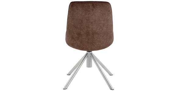 STUHL  in Edelstahl Flachgewebe Metall, Textil  - Edelstahlfarben/Rostfarben, Design, Textil/Metall (49/88/64cm) - Novel