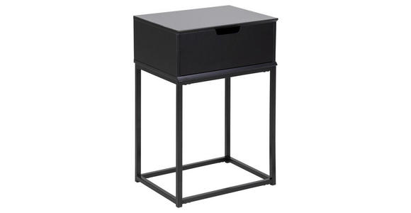 NACHTSCHRANK 40/61,5/30 cm - Schwarz, Design, Holzwerkstoff/Metall (40/61,5/30cm) - Carryhome