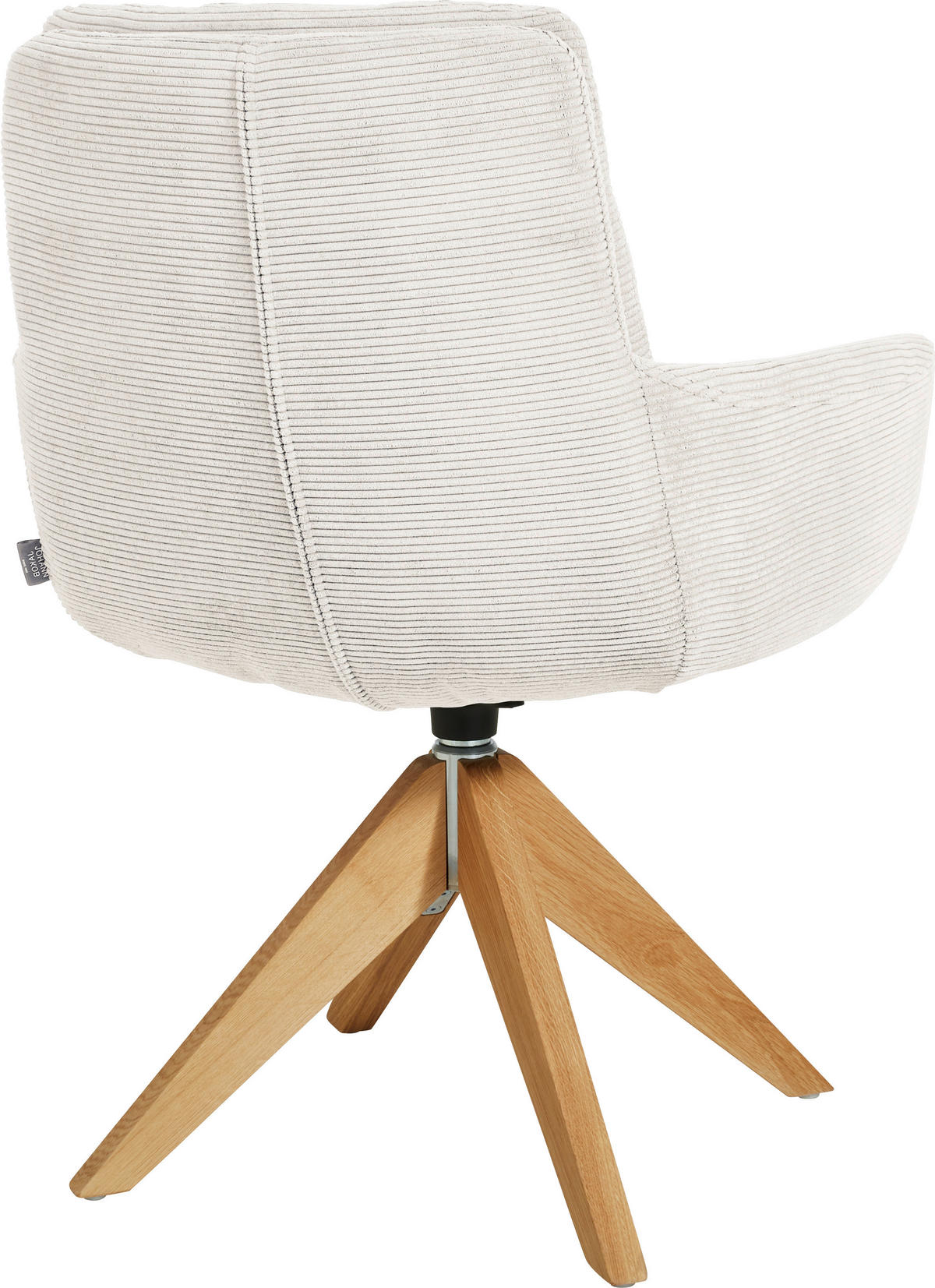 ARMLEHNSTUHL  in Cord  - Weiss/Eichefarben, Design, Holz/Textil (63/90/69cm) - Johann Jakob