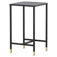BEISTELLTISCH 40/40/70 cm Schwarz, Messingfarben quadratisch  - Messingfarben/Schwarz, Design, Glas/Metall (40/40/70cm) - Livetastic