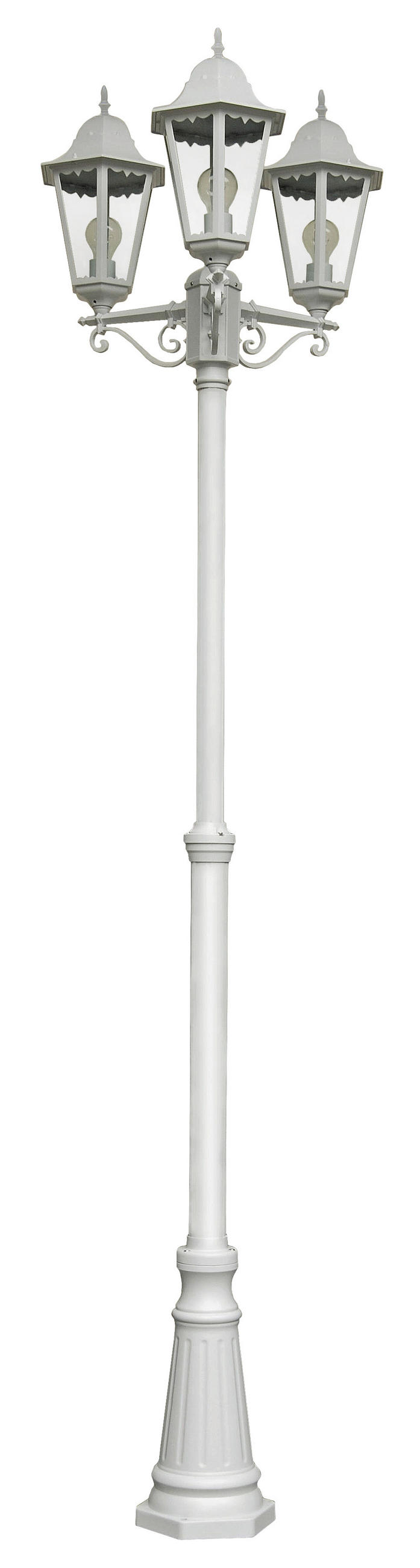 AUßENLEUCHTE 58/220/55 cm   - Weiß, Basics, Glas/Metall (58/220/55cm)