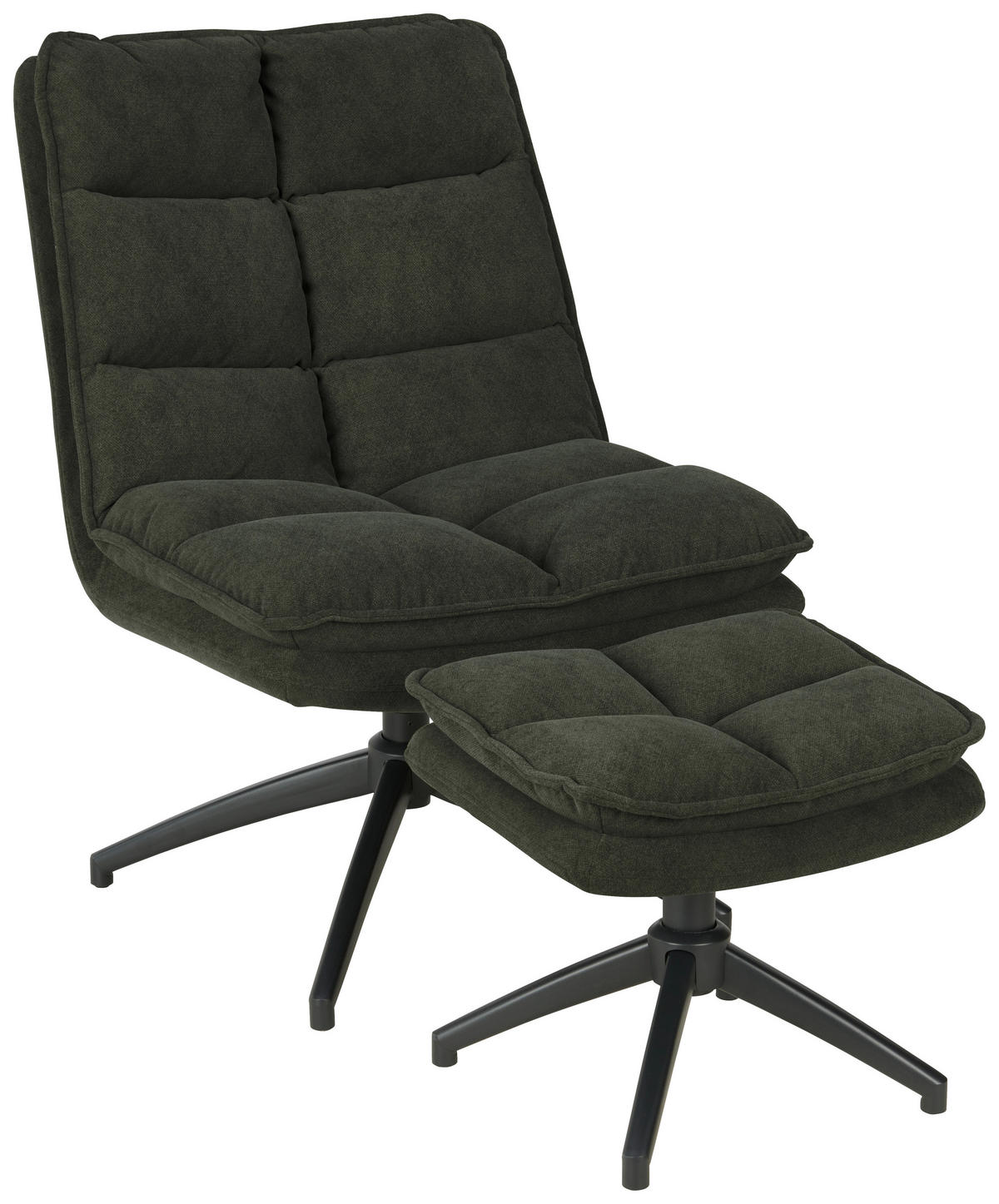 RELAX FOTEL SZETT - fekete/szürke, Design, textil/fém (65/92/81cm) - Hom`in