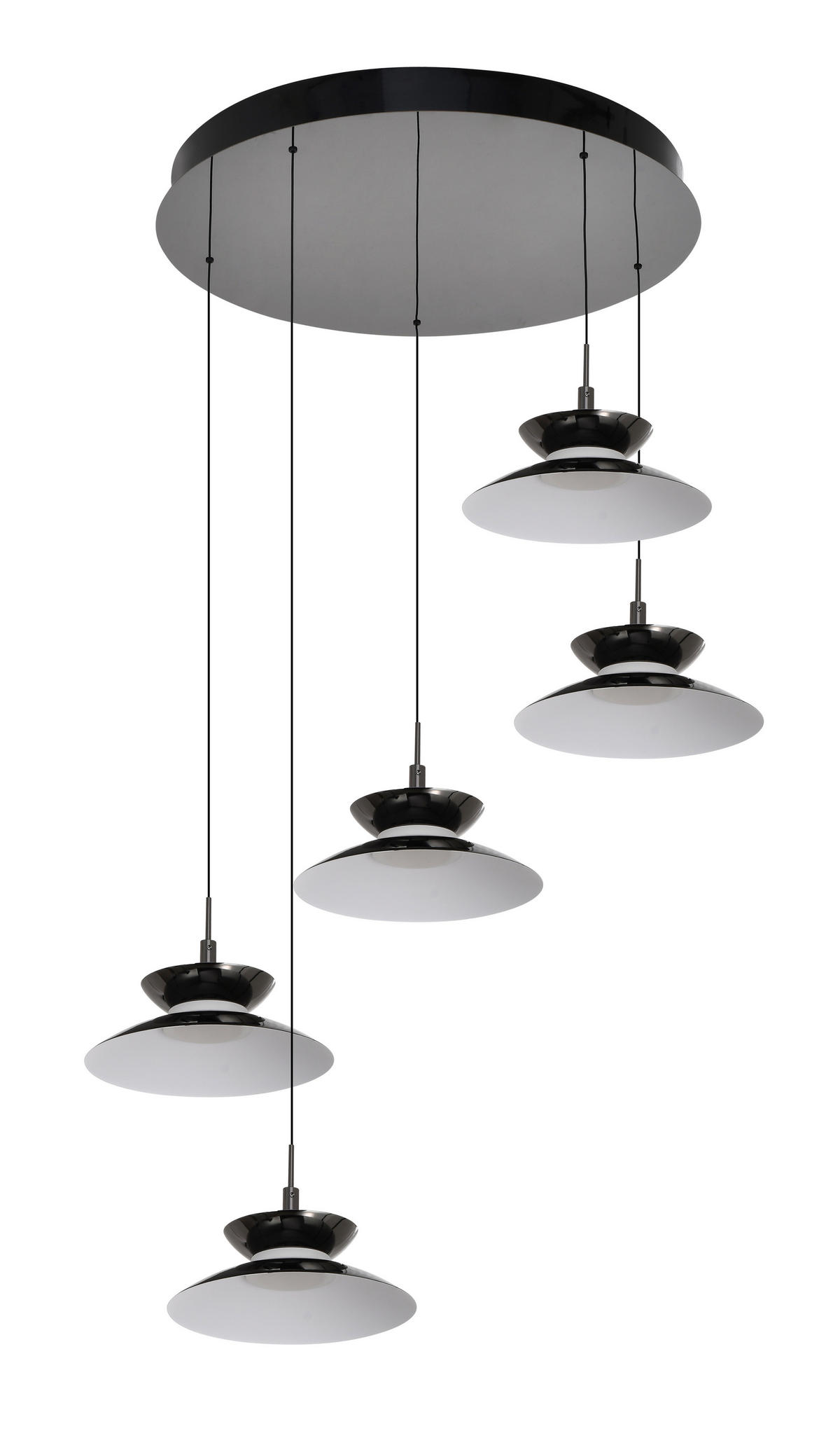 LED-HÄNGELEUCHTE Gubbio 67/150/49 cm  - Schwarzchrom, Design, Metall (67/150/49cm)
