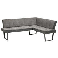 ECKBANK 200/160 cm  in Grau, Schwarz  - Schwarz/Grau, KONVENTIONELL, Textil/Metall (200/160cm) - MID.YOU