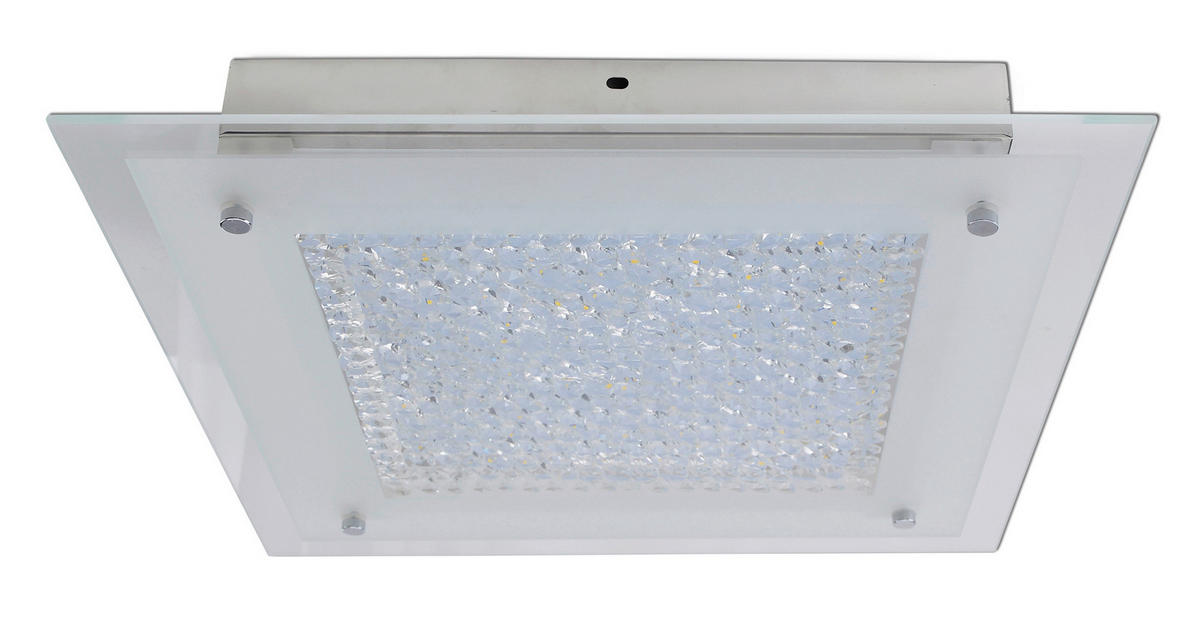LED-DECKENLEUCHTE 36 cm  - Chromfarben, Basics, Glas/Metall (36cm) - Näve