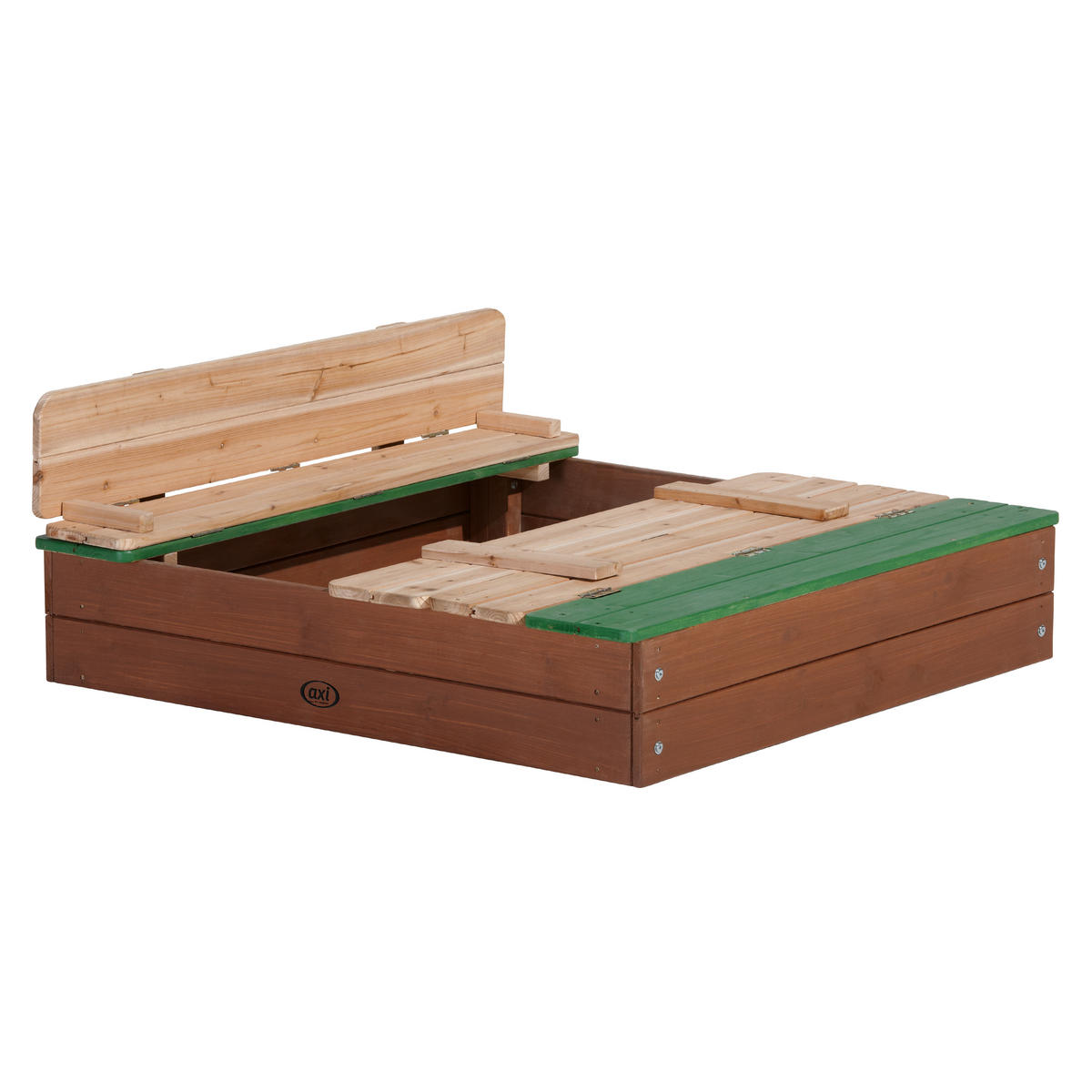 SANDKASTEN ELLA MIT DECKEL  - Braun/Grün, KONVENTIONELL, Holz (95/20/100cm) - Ambia Garden