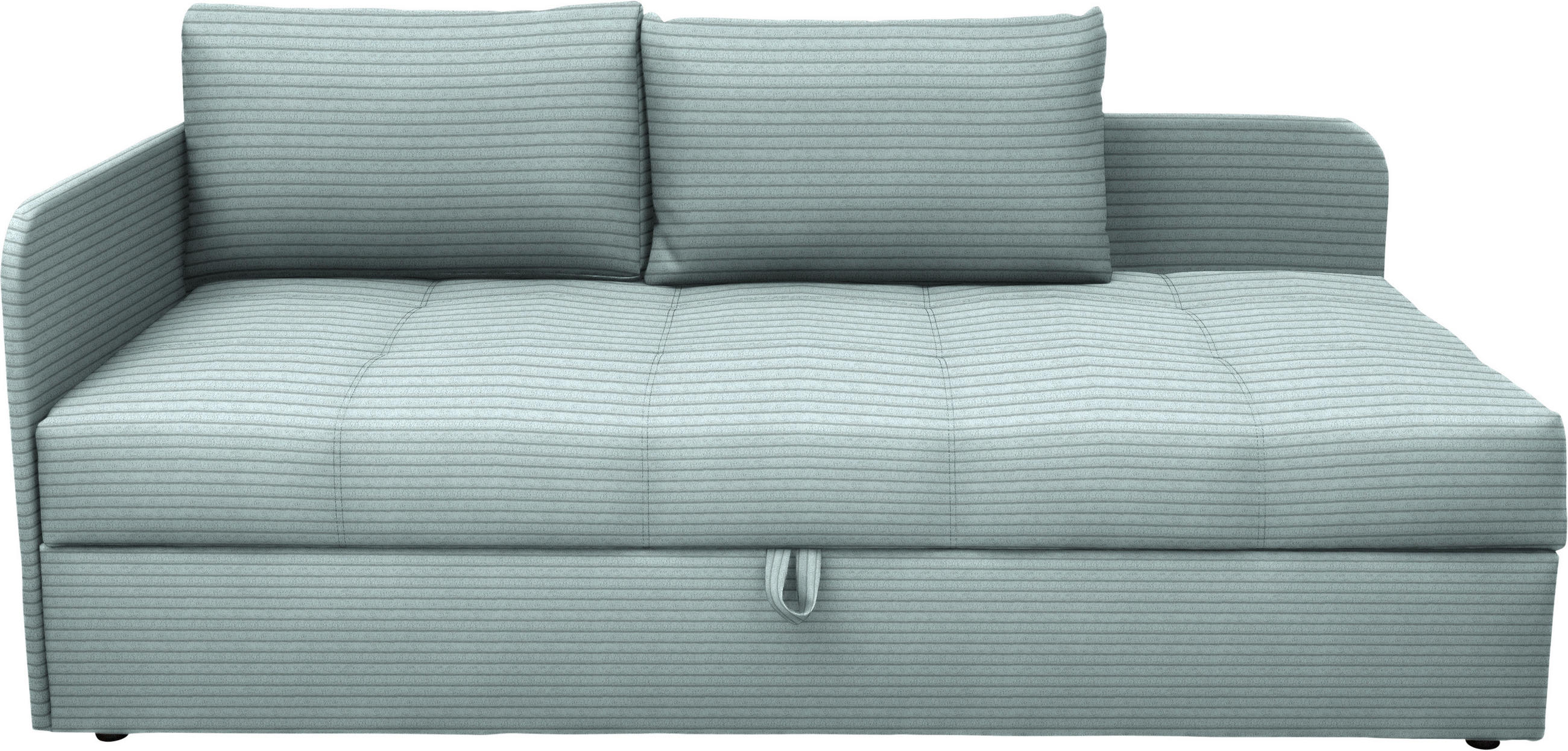 LIEGE Cord Pastellblau  - Pastellblau/Schwarz, Basics, Kunststoff/Textil (95/90/205cm) - Xora