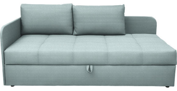 LIEGE  in Cord Pastellblau  - Pastellblau/Schwarz, Basics, Kunststoff/Textil (95/90/205cm) - Xora