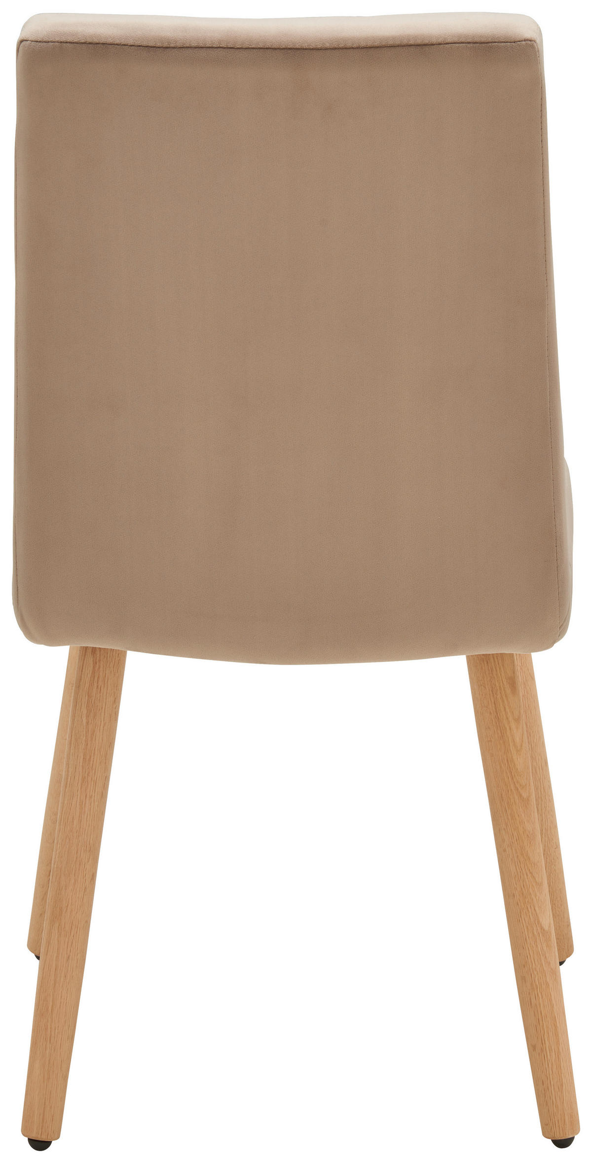 STUHL  in Samt  - Taupe/Eichefarben, Modern, Holz/Textil (46/91/61cm) - MID.YOU