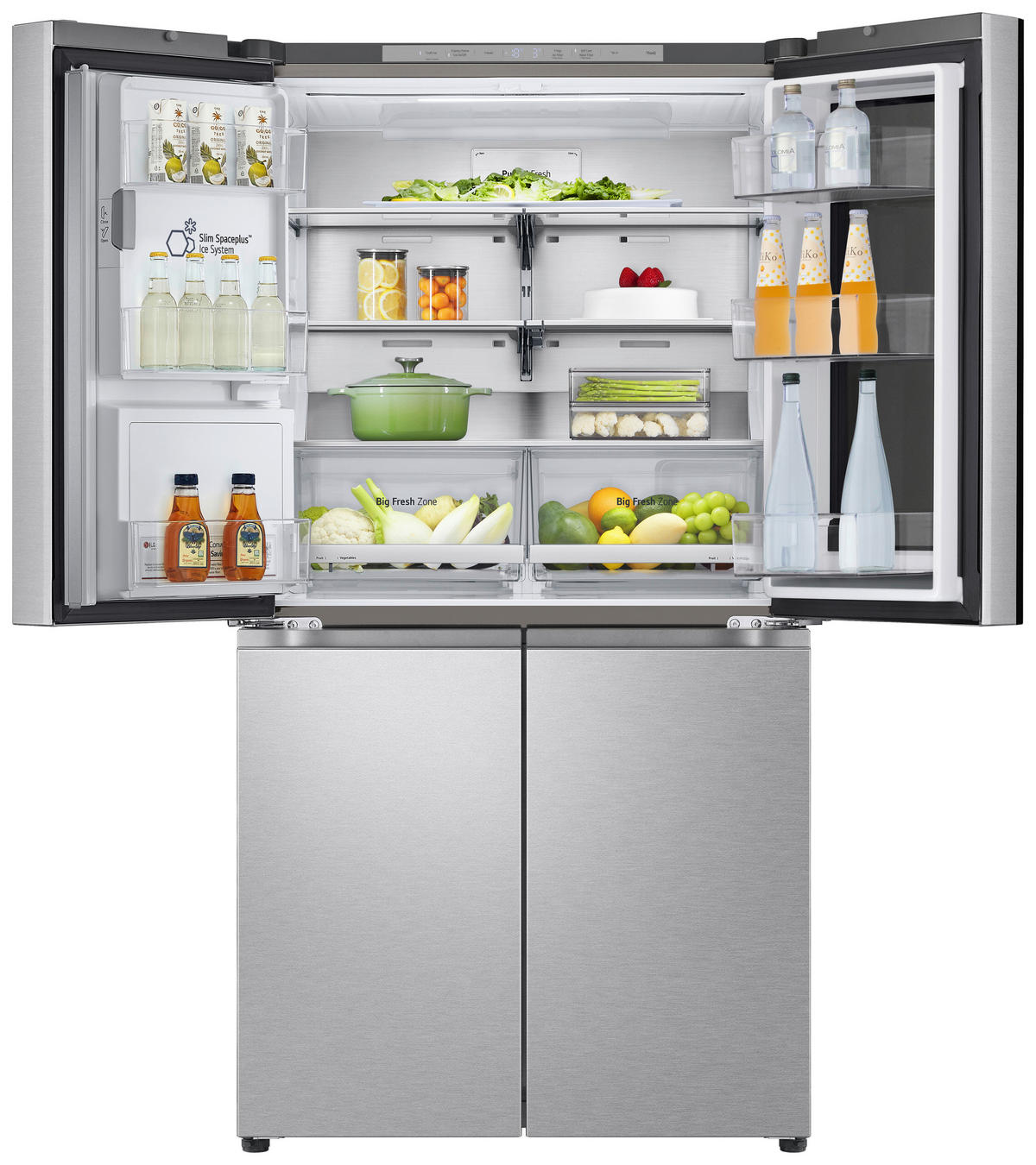 MULTI-DOOR 97,2/179,2/72,9 cm GMG960MBJE  - Edelstahlfarben, Trend, Glas/Kunststoff (97,2/179,2/72,9cm) - LG