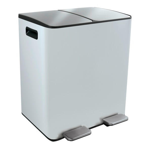 TRETEIMER 40 L  - Schwarz/Weiß, Basics, Kunststoff/Metall (45/30/51cm) - Spirella