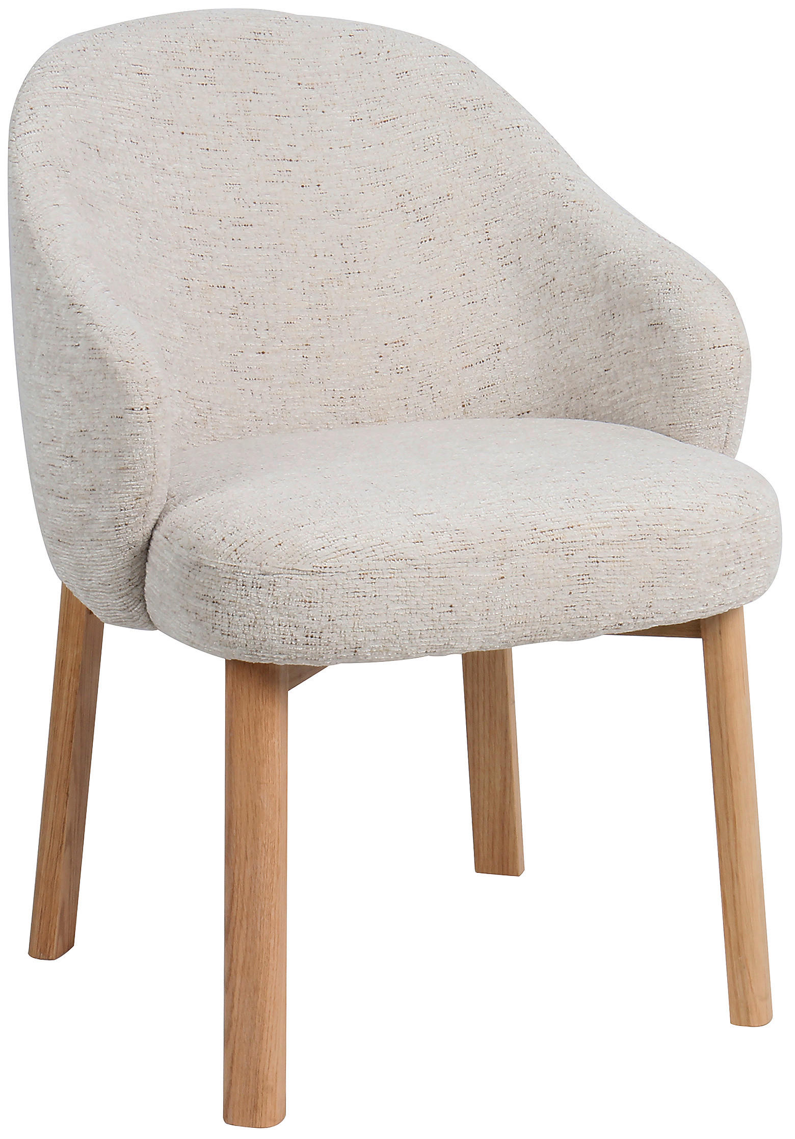 ARMLEHNSTUHL  in Samt  - Beige/Naturfarben, MODERN, Holz/Textil (58/82/60cm) - MID.YOU