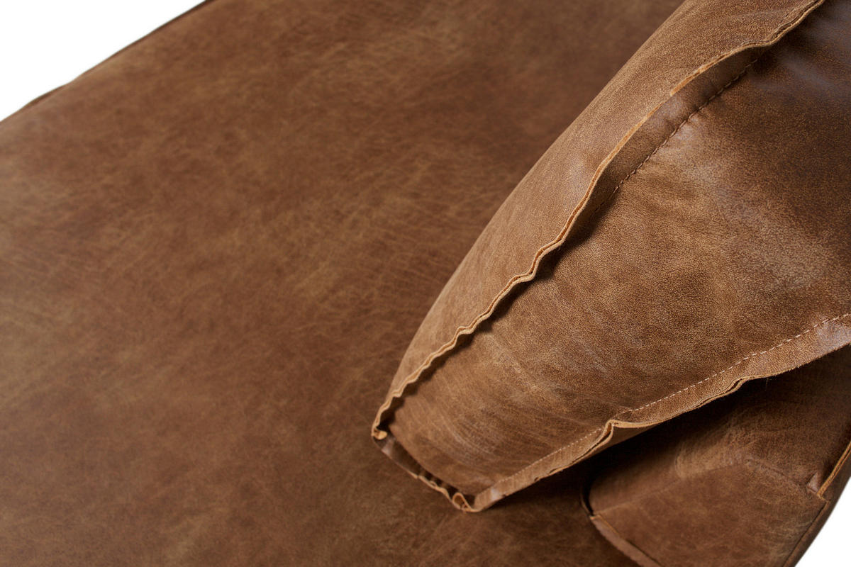 ECKSOFA  in Mikrofaser Kombination Echtleder/Stoff Braun  266/213 cm  - Schwarz/Braun, Design, Leder/Textil (266/213cm) - Livetastic