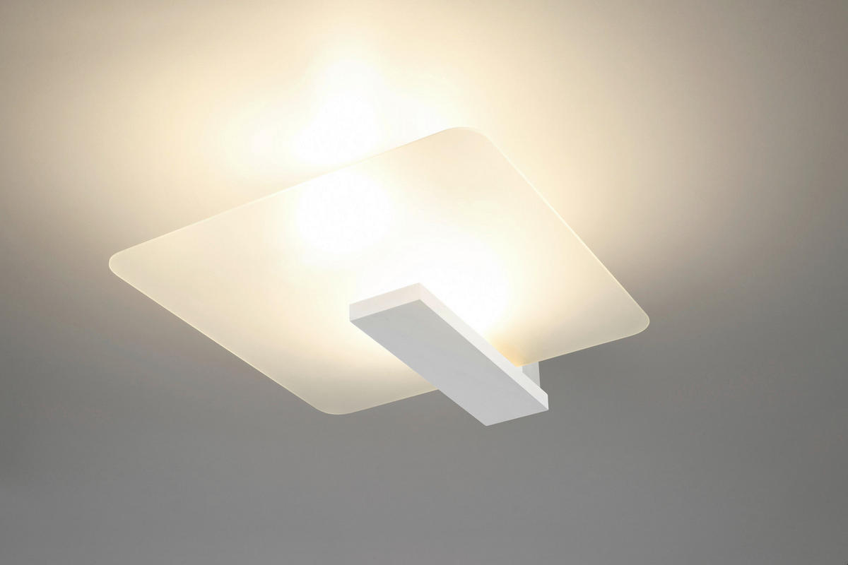 WANDLEUCHTE Lappo 40/14/47.5 cm   - Weiß, Design, Glas/Holz (40/14/47.5cm)
