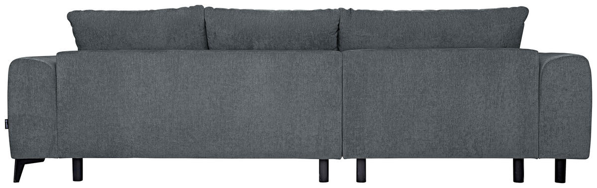 HÖRNSOFFA i chenille grå  - svart/grå, Klassisk, textil/plast (222/279cm) - MID.YOU