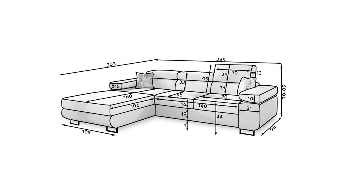 ECKSOFA Hellgrau Samt  inkl.  - Chromfarben/Hellgrau, Design, Textil/Metall (289/203cm) - MID.YOU