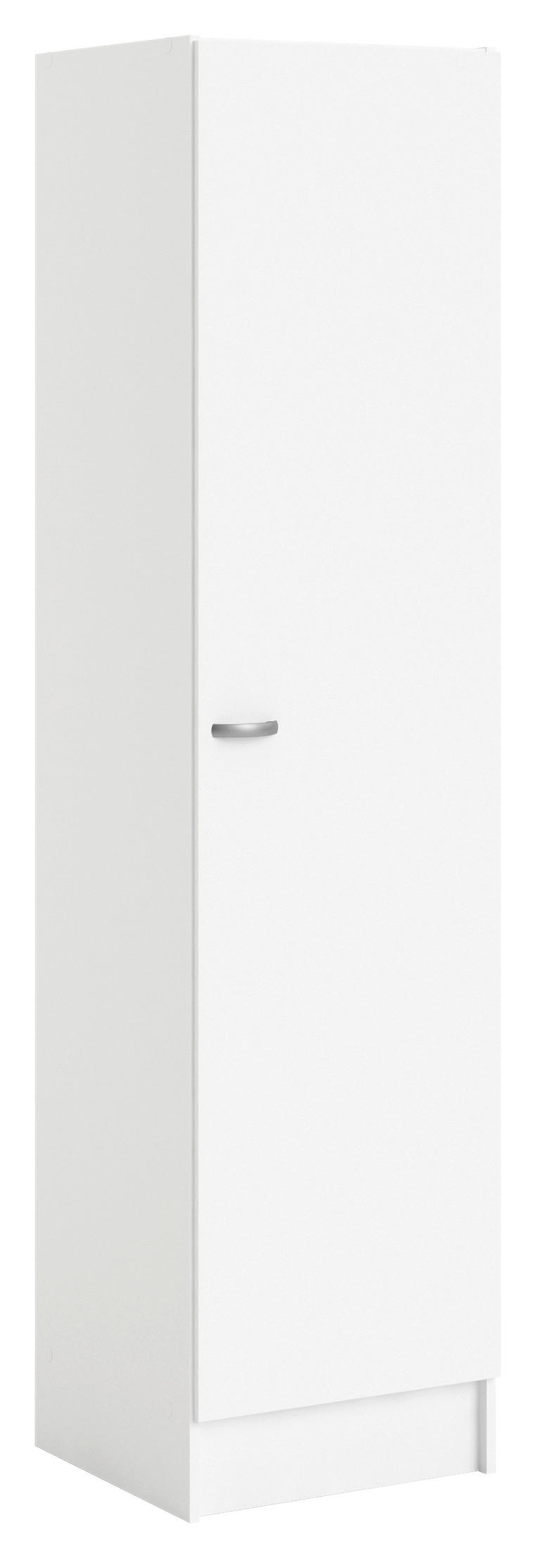 DULAP CU UȘI ROTATIVE alb  - argintiu/alb, Basics, metal/material pe bază de lemn (49,2/200/47,1cm) - MID.YOU