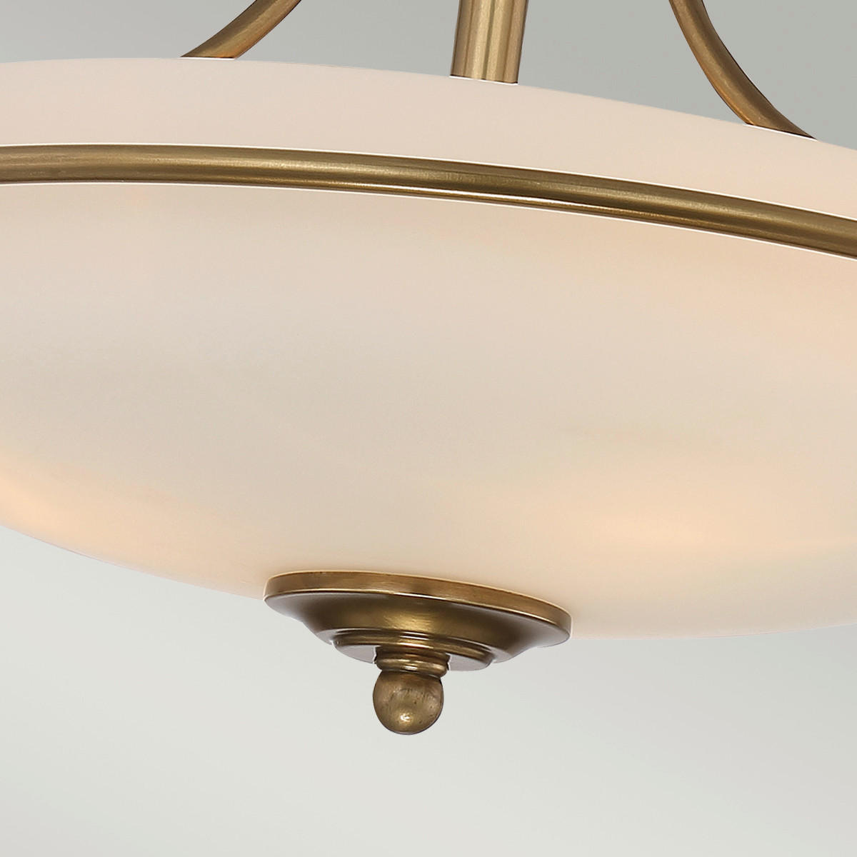 DECKENLEUCHTE Griffin 42.2/30.1 cm   - Messingfarben/Bronzefarben, LIFESTYLE, Glas/Metall (42.2/30.1cm) - Elstead Lighting