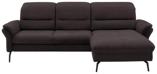 ECKSOFA in Flachgewebe Dunkelgrau  - Dunkelgrau/Schwarz, Konventionell, Textil/Metall (260/181cm) - Beldomo Speed