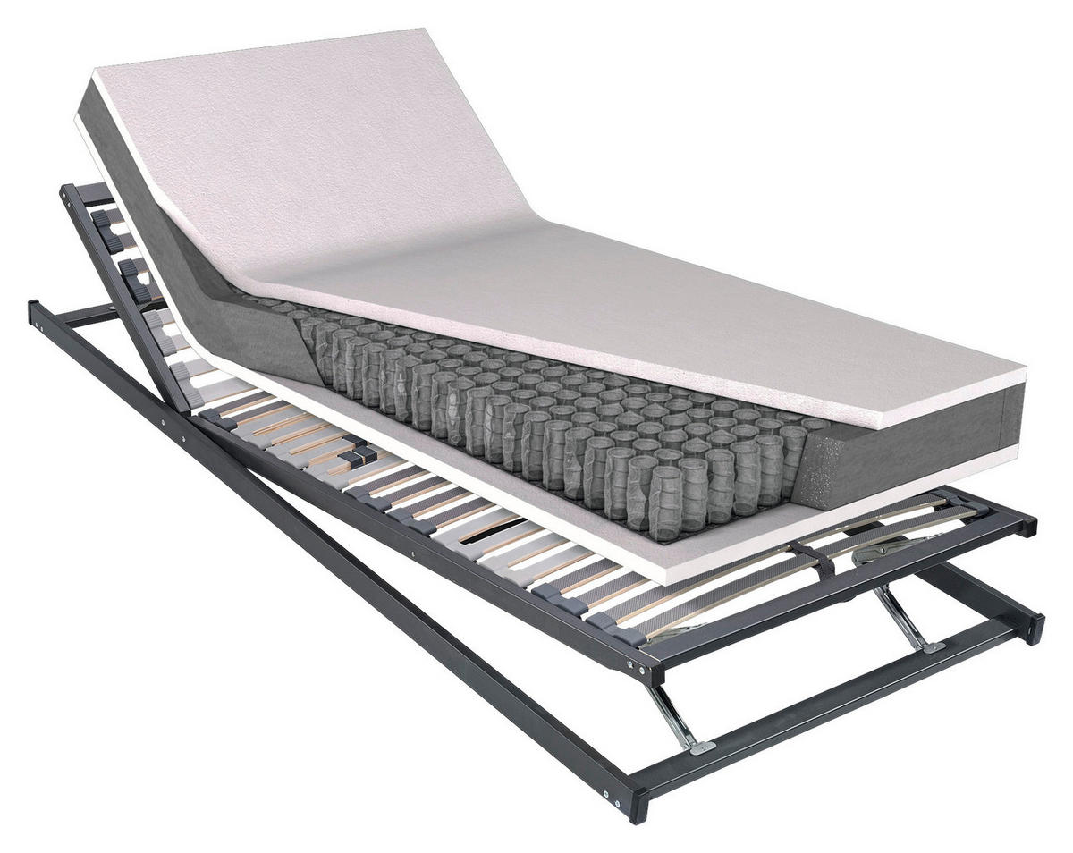 MATRATZENSET 90/200 cm  - Grau, Basics, Holz/Kunststoff (90/200cm) - Musterring