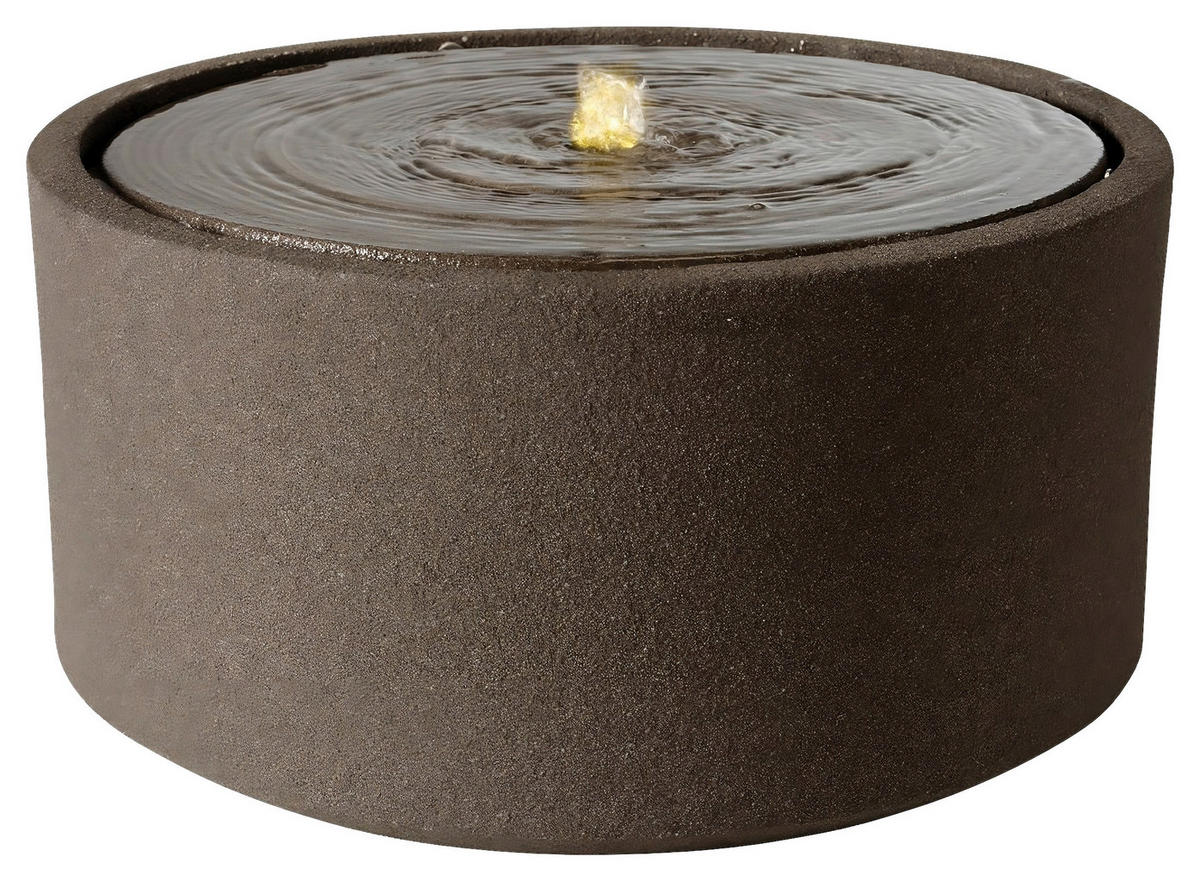 GARTENBRUNNEN - Anthrazit, LIFESTYLE, Kunststoff (49/25cm)