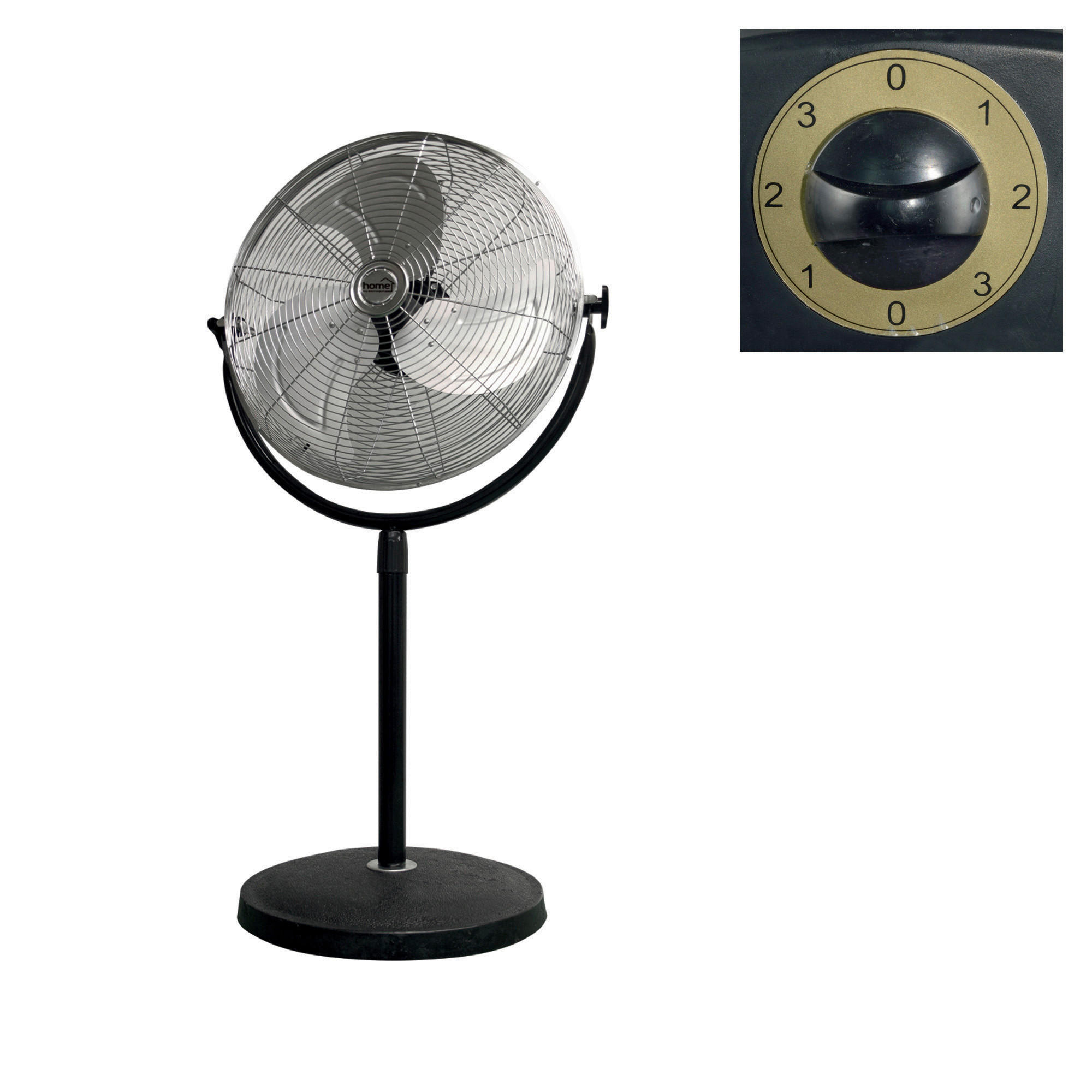 ÁLLÓ VENTILÁTOR - fehér/szürke, Basics, műanyag/fém (56/10/143cm)