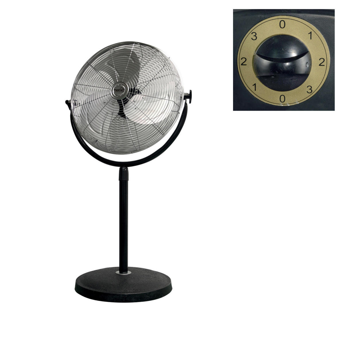 ÁLLÓ VENTILÁTOR - fehér/szürke, Basics, műanyag/fém (56/10/143cm)