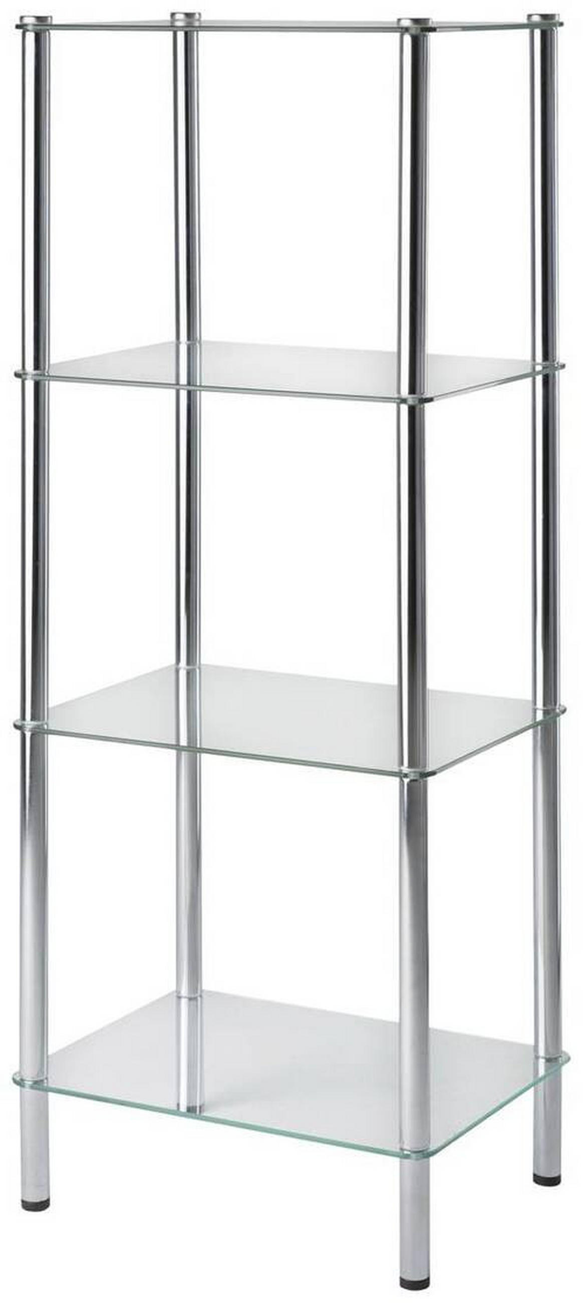 REGÁL, barvy chromu, 40/104/30 cm - barvy chromu, Design, kov/sklo (40/104/30cm)