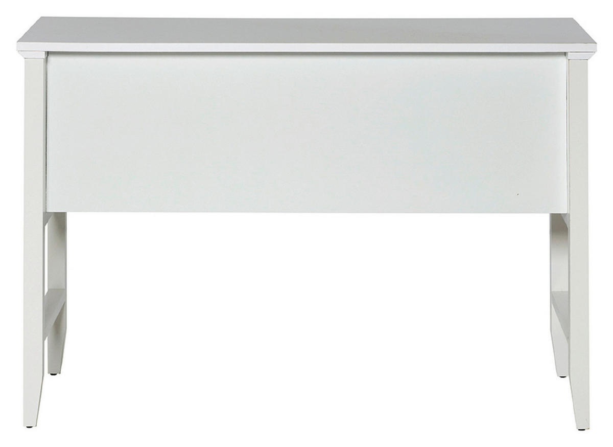 SCHREIBTISCH 120/50/79 cm Weiß Stauraum  - Silberfarben/Weiß, MODERN, Holzwerkstoff/Metall (120/50/79cm) - Livetastic