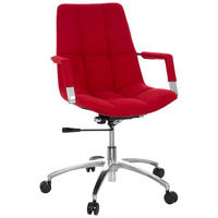 OTOČNÁ ŽIDLE, plochá tkanina, červená, barvy stříbra - barvy stříbra/červená, Moderní, kov/textil (58/102/60cm) - MID.YOU
