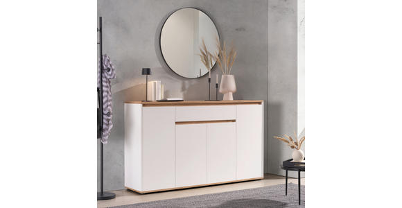 SIDEBOARD in 160/93/38 cm - Weiß/Eiche Artisan, MODERN, Holzwerkstoff (160/93/38cm) - Carryhome