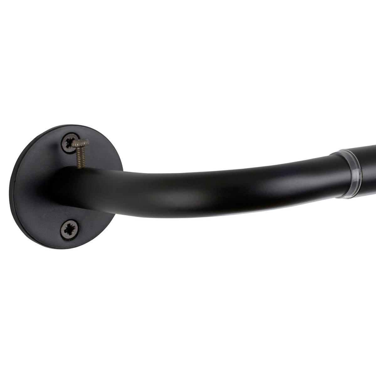 VORHANGSTANGENSET  120 cm  - Schwarz, Design, Metall (120cm)