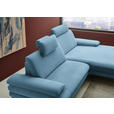 ECKSOFA  in Chenille, Flachgewebe Blau  284/180 cm  - Blau/Schwarz, Design, Textil/Metall (284/180cm) - Dieter Knoll