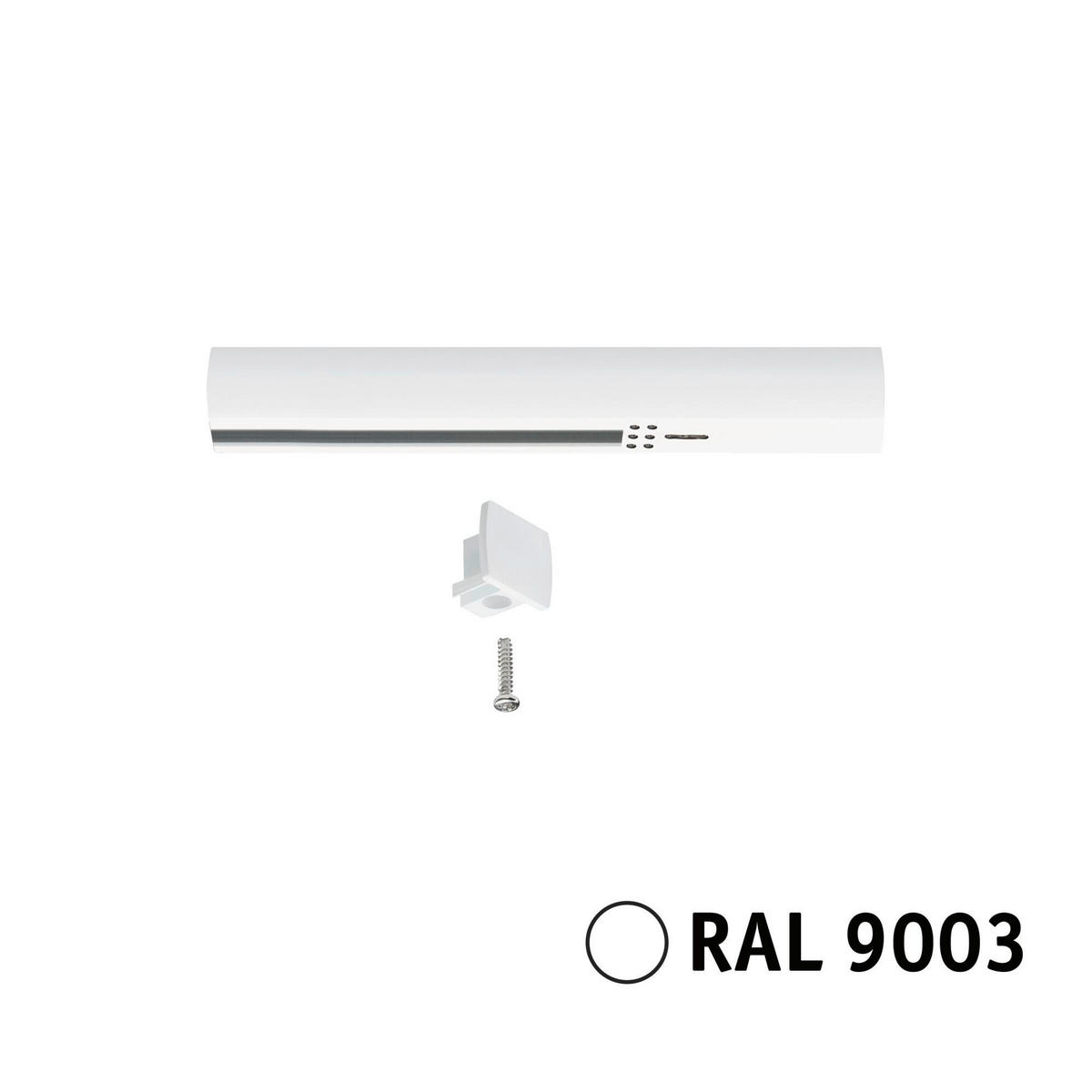 SCHIENENSYSTEM-EINSPEISER URail Endeinspeisung max1000W 16,1/1,8/1,8 cm   - Weiß, Basics, Metall (16,1/1,8/1,8cm) - Paulmann
