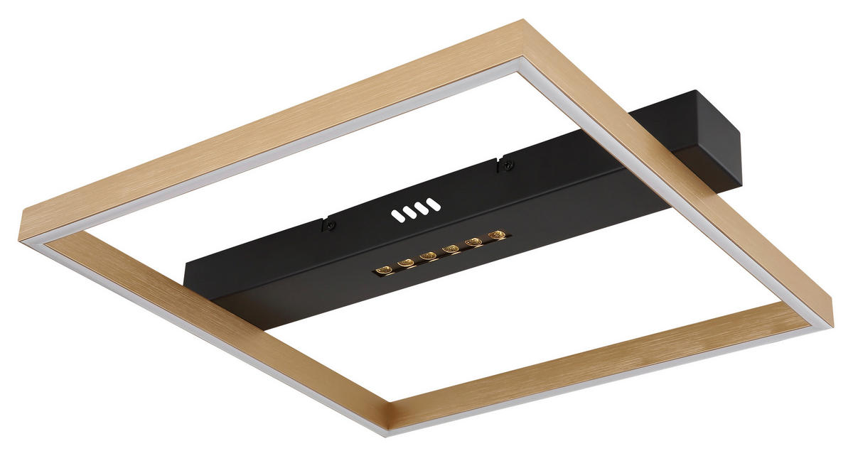 LED-DECKENLEUCHTE    43/39,2/6,9 cm  - Weiss/Goldfarben, Design, Kunststoff/Metall (43/39,2/6,9cm) - Globo