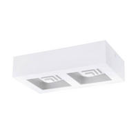 DECKENLEUCHTE Ferreros 25,5/14/6 cm   - Weiß, KONVENTIONELL, Kunststoff/Metall (25,5/14/6cm) - Eglo