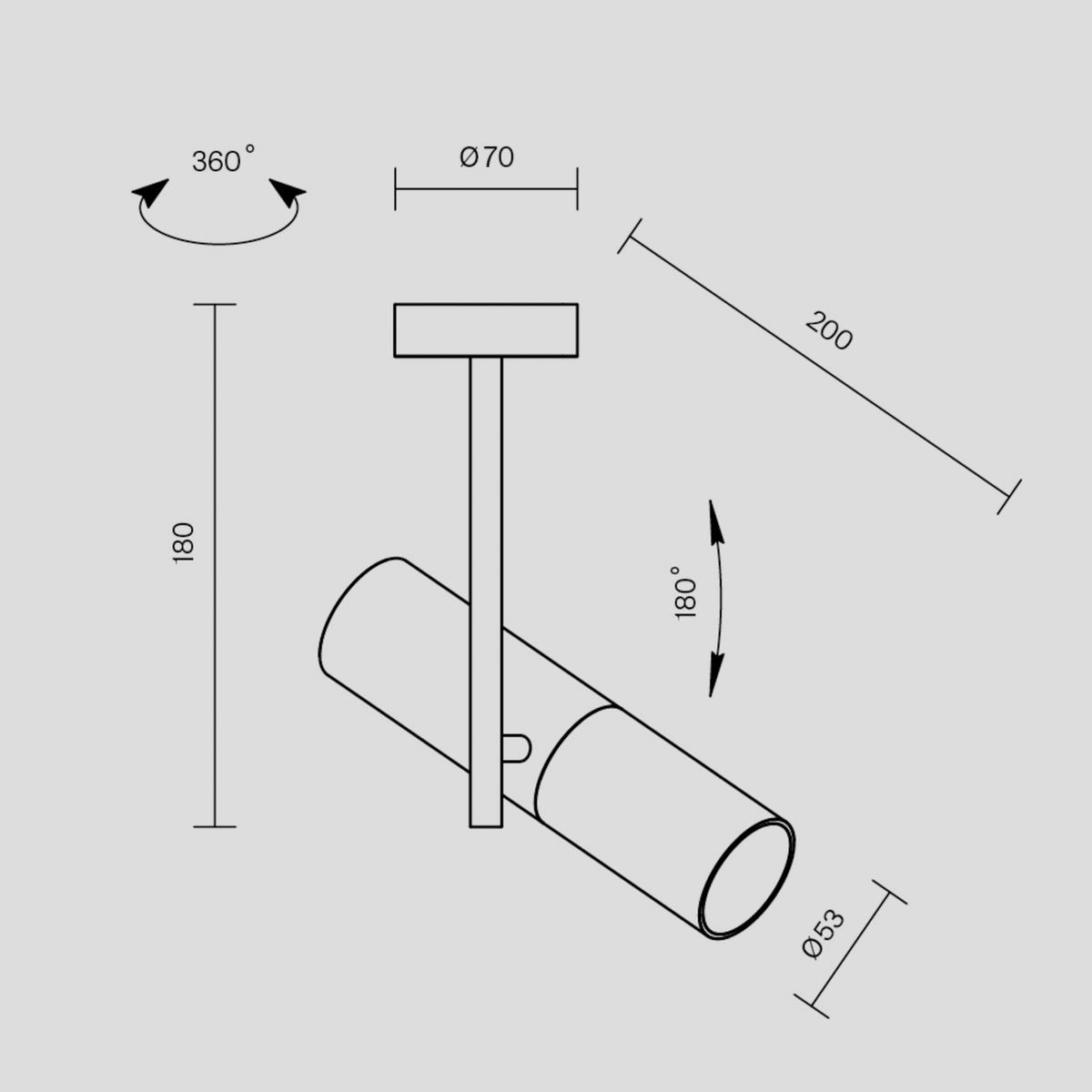 DECKENLEUCHTE 7/28/20 cm   - Schwarz, Basics, Metall (7/28/20cm) - MAYTONI
