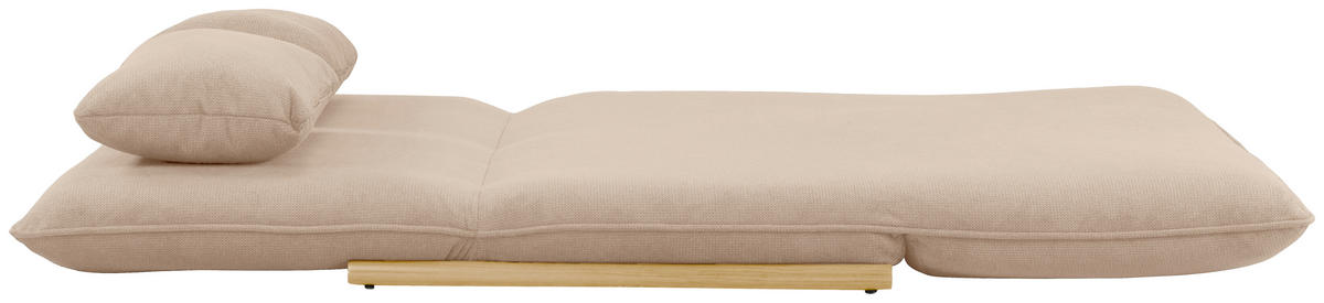 SOFA VELIN Samt Creme, Nussbaumfarben  - Nussbaumfarben/Creme, Design, Textil/Metall (140/97/80cm) - MID.YOU