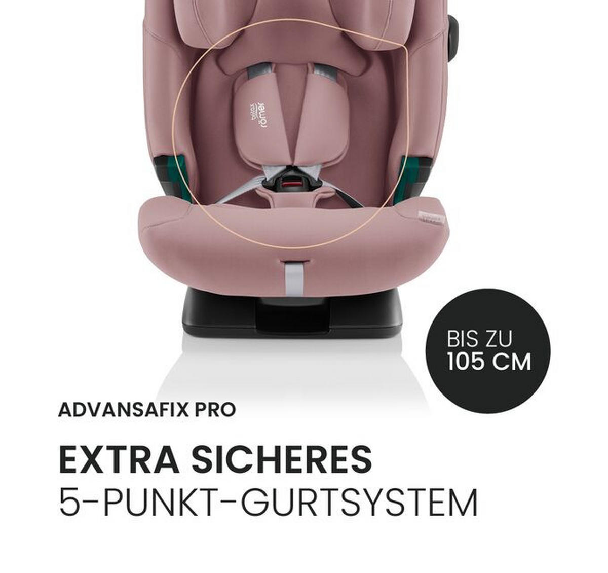 KINDERAUTOSITZ Advansafix Pro  - Altrosa, Basics, Kunststoff/Textil (44/60/48cm) - Britax Römer