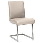 SCHWINGSTUHL  in Stahl Mikrofaser  - Edelstahlfarben/Creme, Design, Holzwerkstoff/Textil (48/91/60cm) - Dieter Knoll