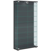 VITRINE in Anthrazit  - Transparent/Anthrazit, Design, Glas/Holzwerkstoff (59/114/17cm) - MID.YOU