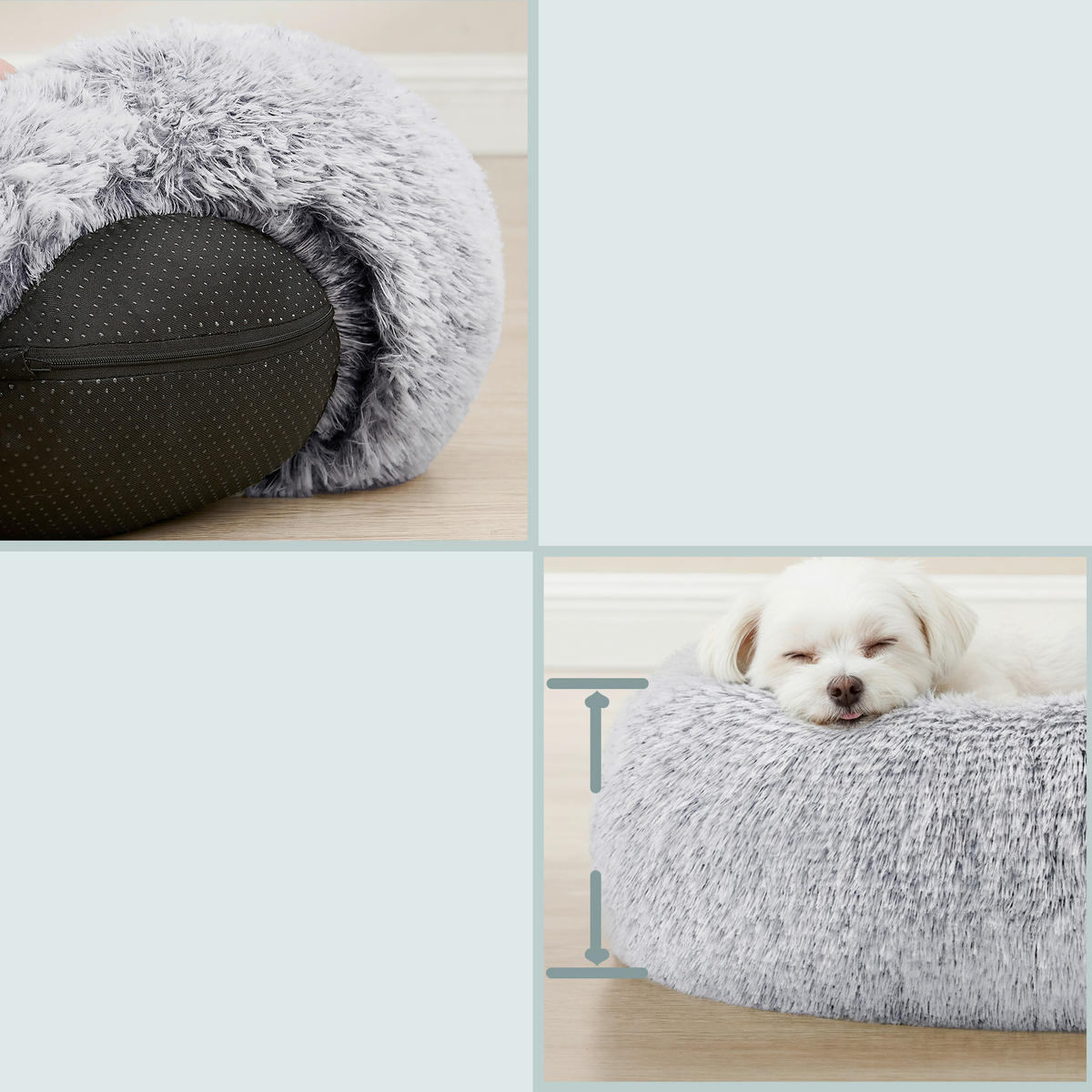 HUNDEBETT - Hellgrau, Trend, Textil (50/20/50cm) - Boxxx