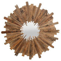 WANDSPIEGEL  - Naturfarben, Natur, Glas/Holz (120/3cm) - Kare-Design